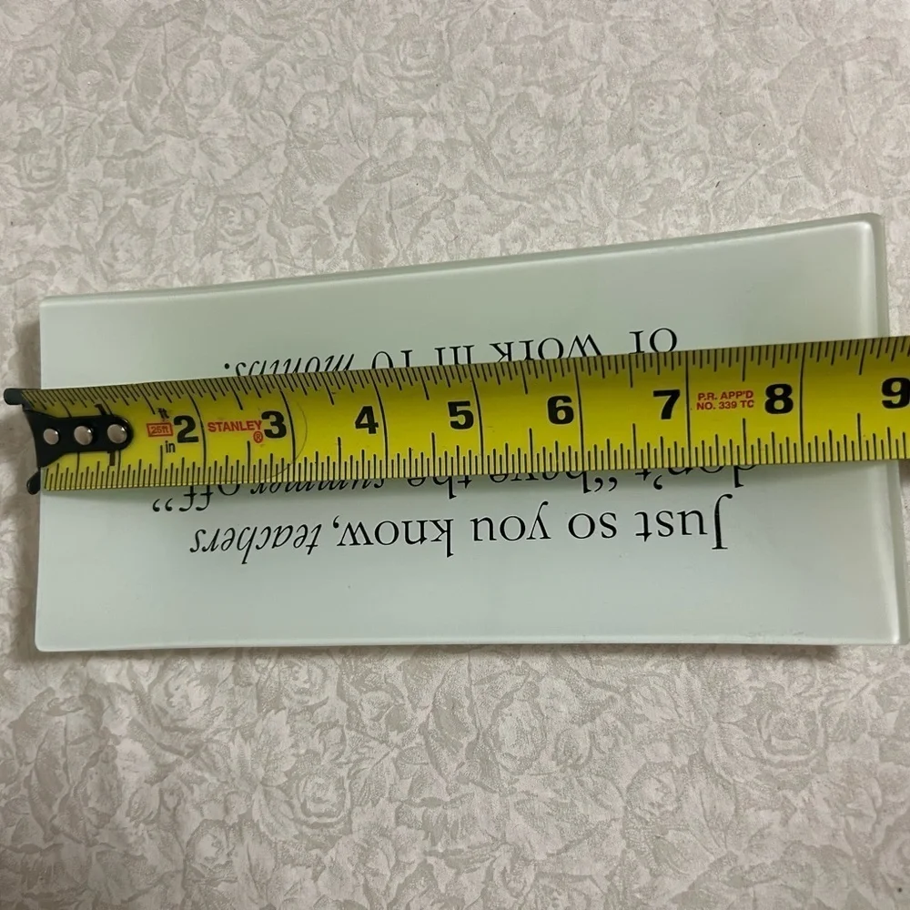 Mud Pie Teacher Tray Decopage Style w Quote 4x9 inch Teacher Gifts End of School